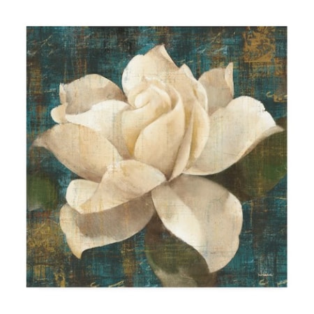 Albena Hristova 'Gardenia Blossom Turquoise' Canvas Art,24x24